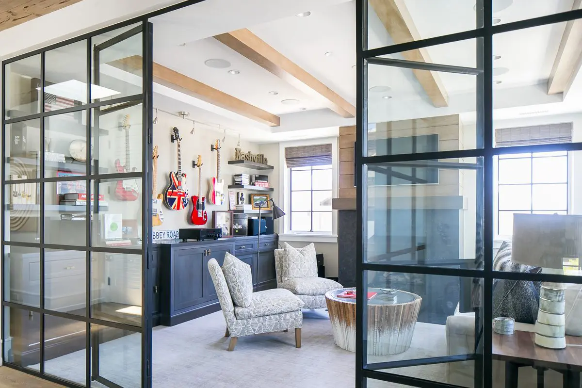 BLACKBAND_DESIGN_ORCHID_MUSIC_ROOM_BEAMS PROJECT ORCHID // ANDRADE ARCHITECTS // PATTERSON CUSTOM HOMES // BLACKBAND DESIGN // RYAN GARVIN PHOTOGRAPHY