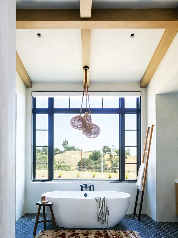 BLACKBAND_DESIGN_SANTA_YNEZ_BATHROOM_CEILING_BEAMS PROJECT SANTA YNEZ // BRANDON ARCHITECTS // PATTERSON CUSTOM HOMES // BLACKBAND DESIGN // RYAN GARVIN PHOTOGRAPHY