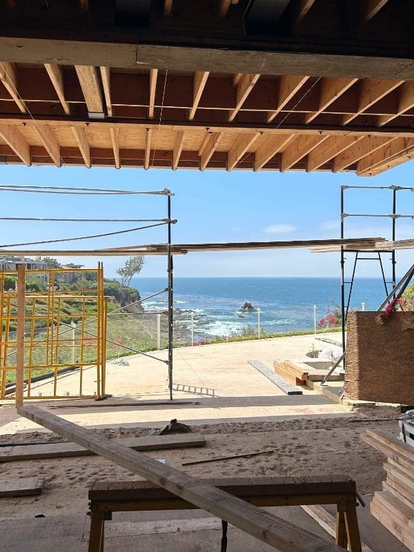 blackband-design-waterfront-site-visit Coastal ocean views from a home construction site in California.