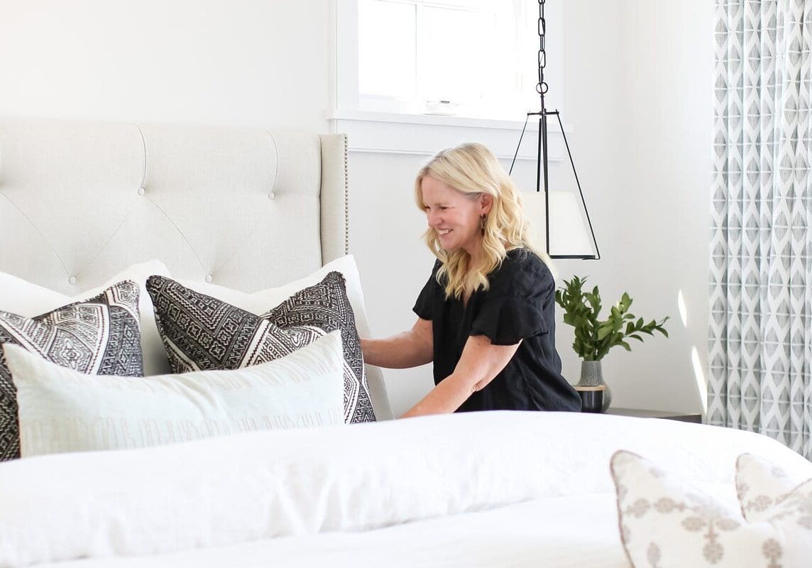 Wendy Blackband styling pillows for Blackband Design